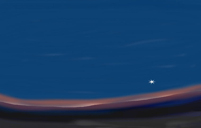 night, Star, drawing, the night sky, after sunset for , section Ð¶Ð¸Ð²Ð¾Ð¿Ð¸ÑÑ, Simple Sunset HD wallpaper